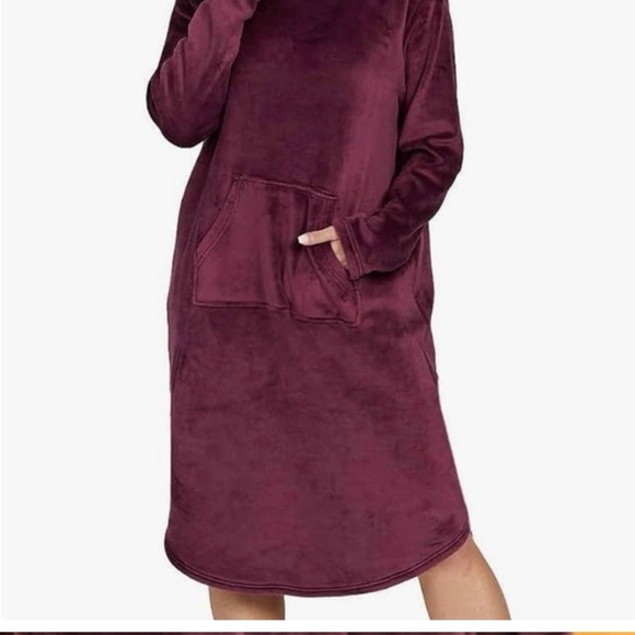 32 Degrees Plush Hooded Plum Loungewear Size S/M - Picture 3 of 9